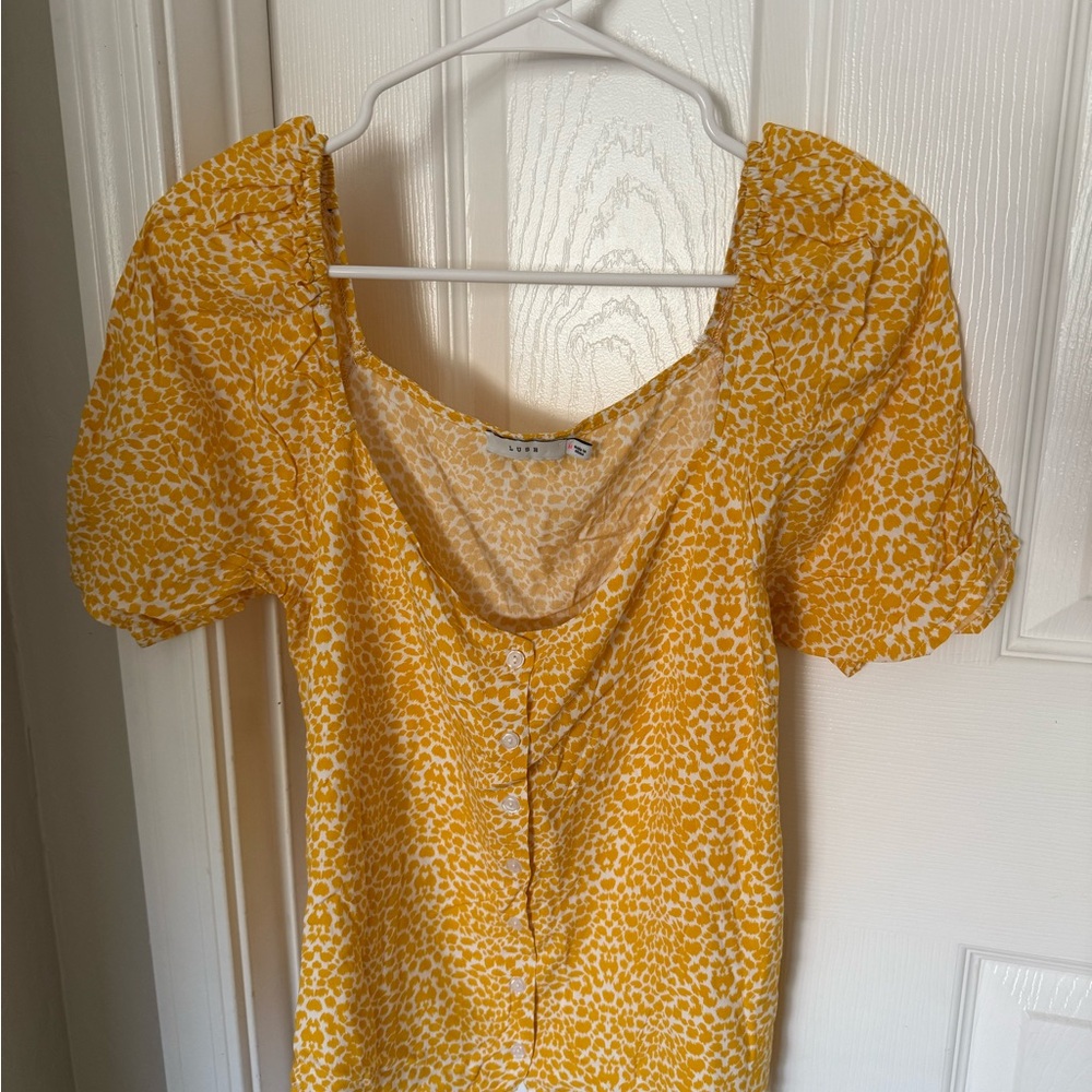 Yellow Floral Women's Top